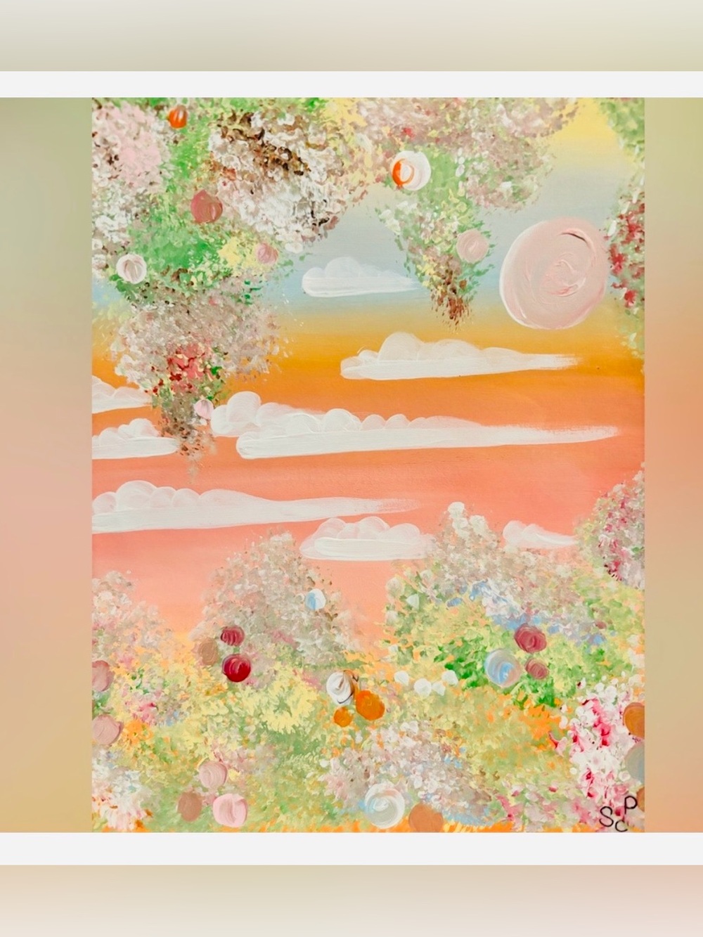 Abstract Floral Landscape Art Print